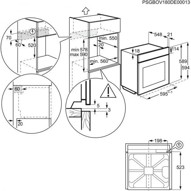 Духова шафа електрична ELECTROLUX OPEB 2520 R