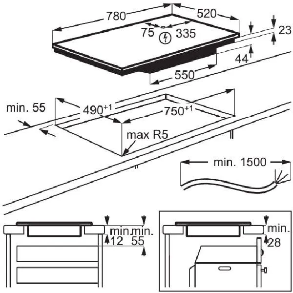 Варильна поверхня електрична Electrolux EIV84550