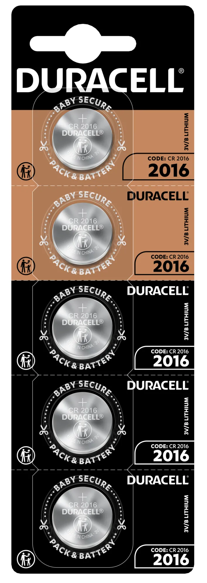 Батарейка Duracell DL2016 DSN уп. 1х5 шт.