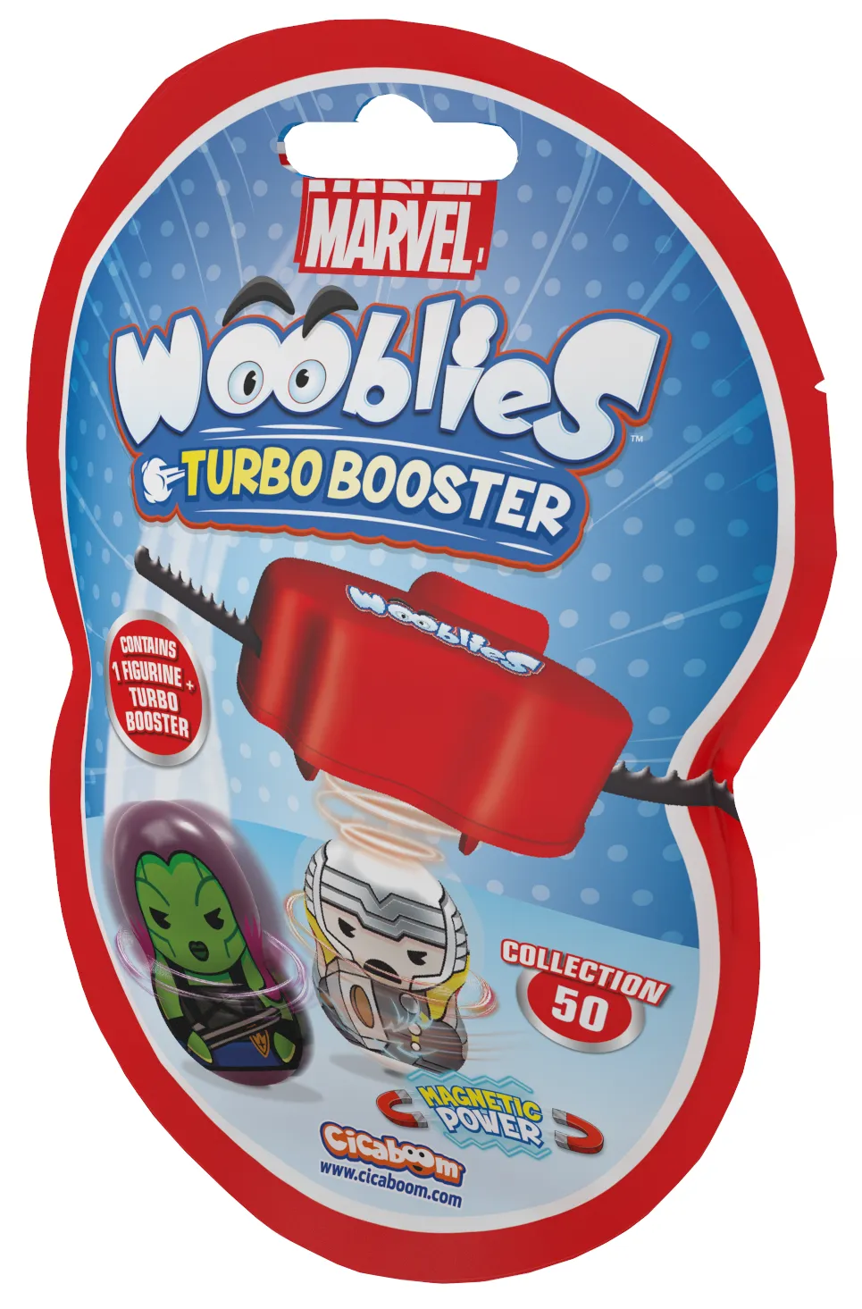 Магнітні фігурки з лончером у пакеті 2шт Marvel Wooblies