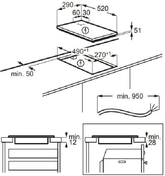 Варильна поверхня індукційна Domino Electrolux LIT30230C