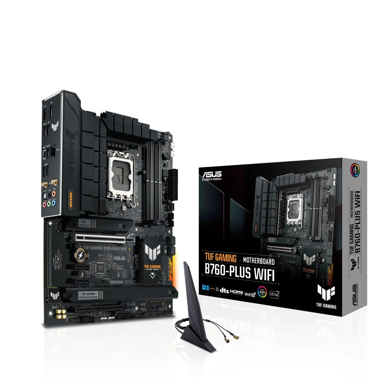 ASUS Материнcька плата TUF GAMING B760-PLUS WIFI s1700 B760 4xDDR5 M.2 HDMI DP Wi-Fi BT ATX