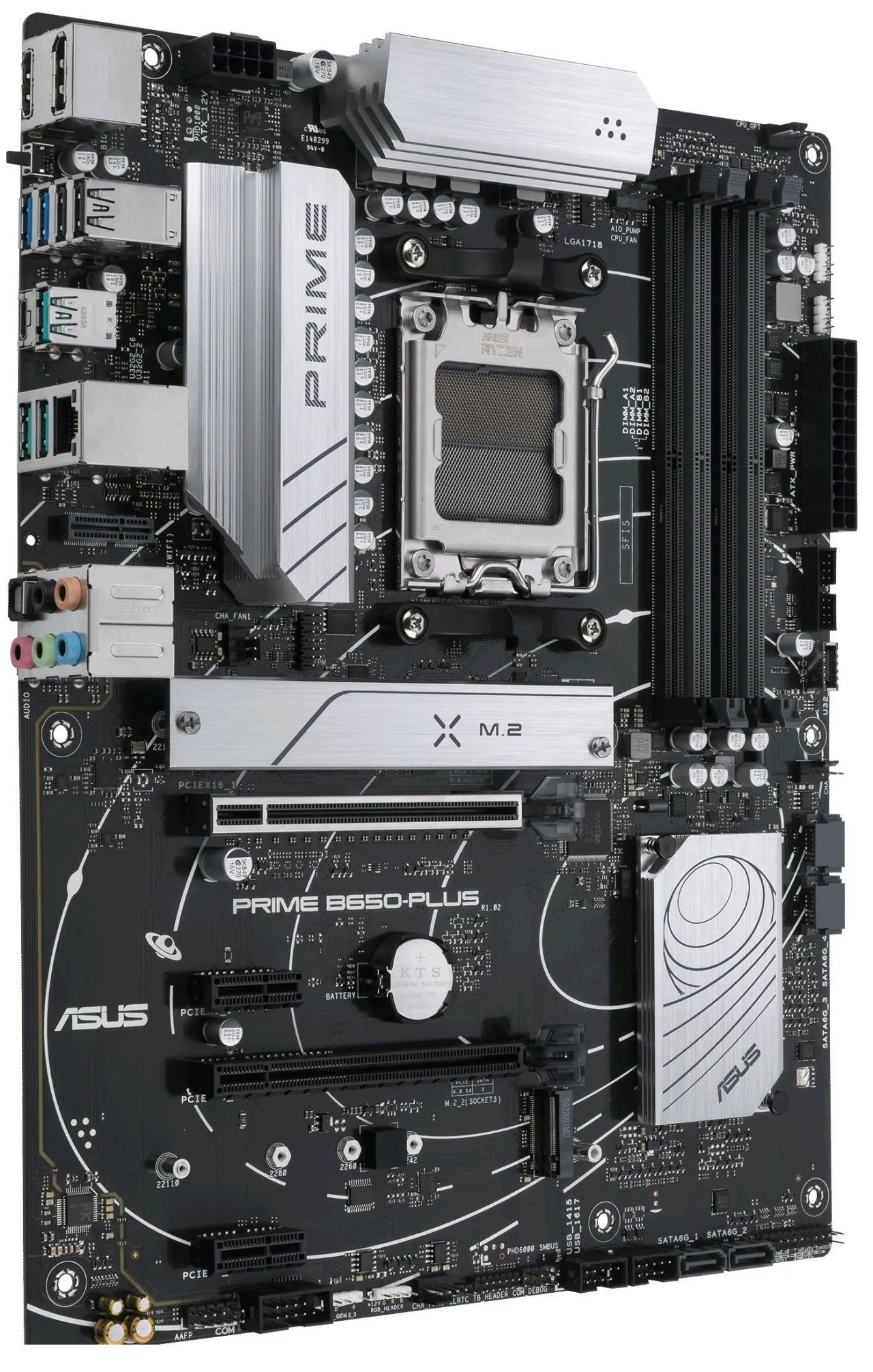 ASUS Материнcька плата PRIME B650-PLUS sAM5 B650 4xDDR5 M.2 HDMI DP ATX
