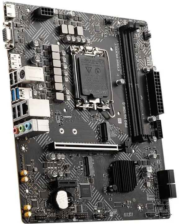 MSI Материнcька плата PRO H610M-G s1700 H610 2xDDR5 M.2 HDMI DP DSub mATX