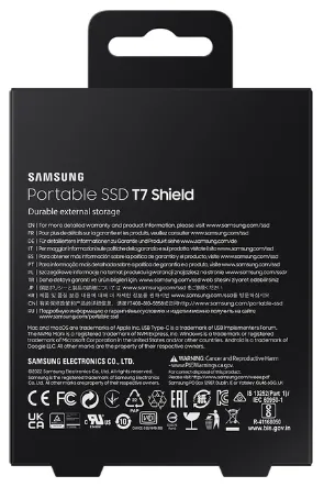 SSD накопичувач Samsung T7 Shield 2TB USB 3.2 Type-C Black (MU-PE2T0S/EU)