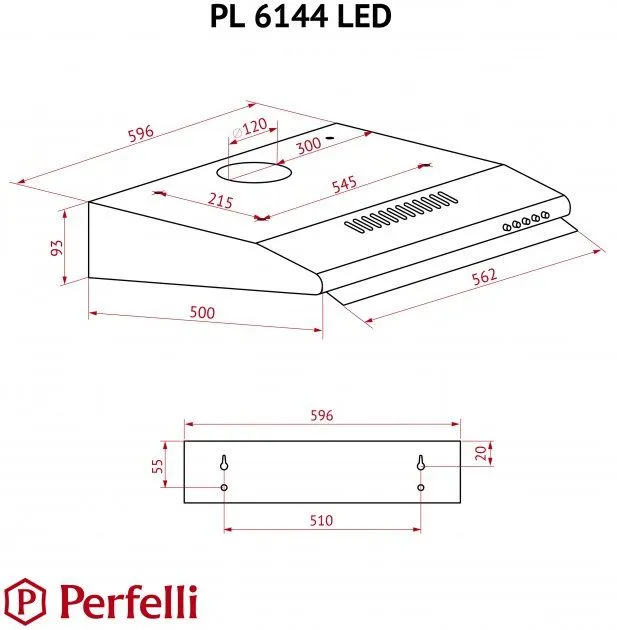 Витяжка PERFELLI PL 6144 IV LED