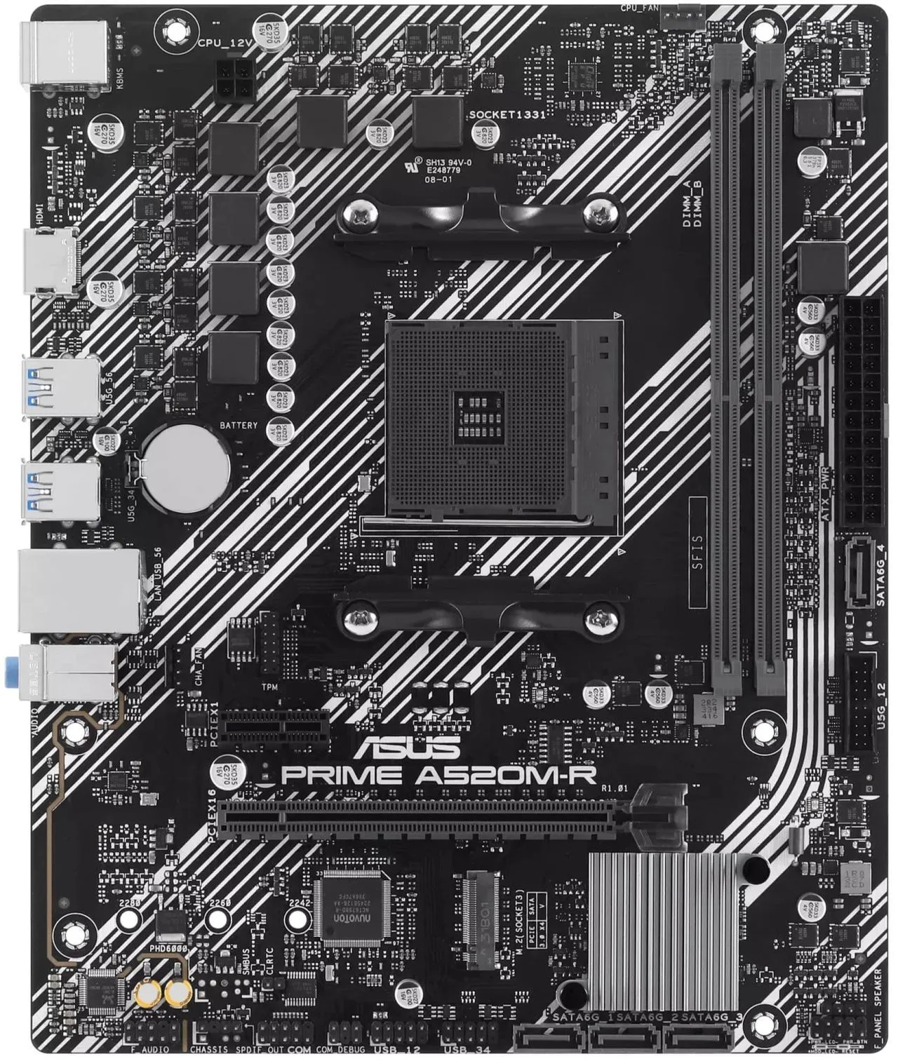 ASUS Материнcька плата PRIME A520M-R sAM4 A520 2xDDR4 M.2 HDMI mATX