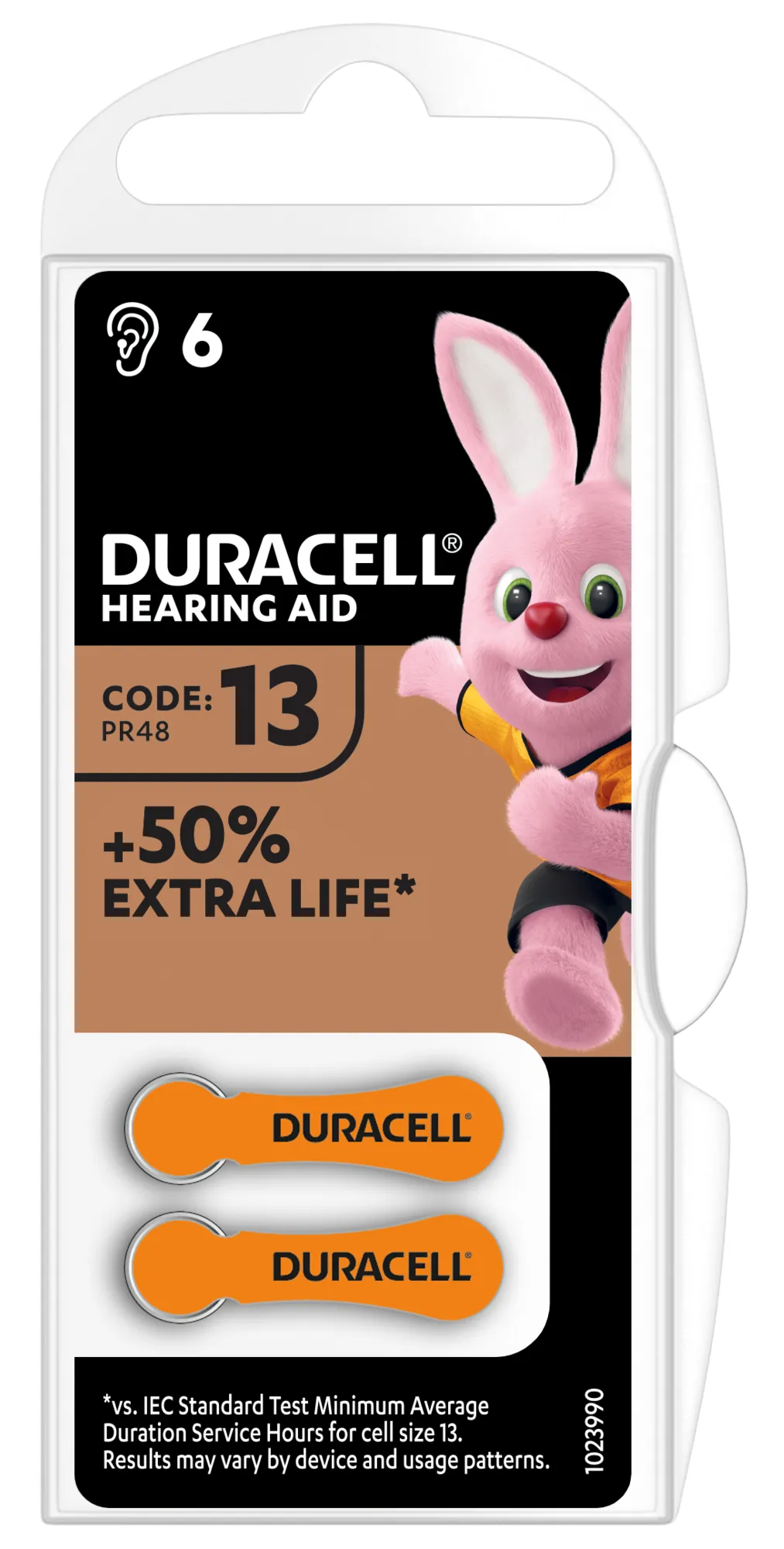 Батарейка Duracell HA 13 уп. 6 шт.