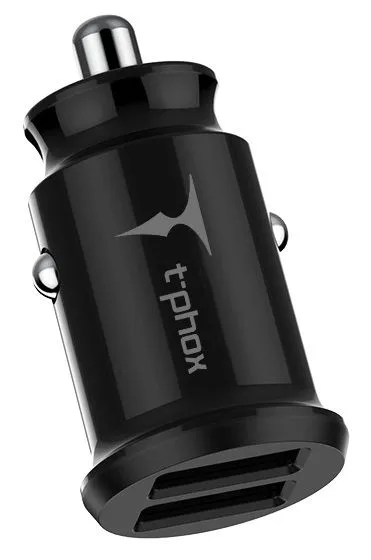 Автомобільний зарядний пристрій T-PHOX Charger Set 2.4A Dual + MicroUSB Black (T-S09 SET M B)