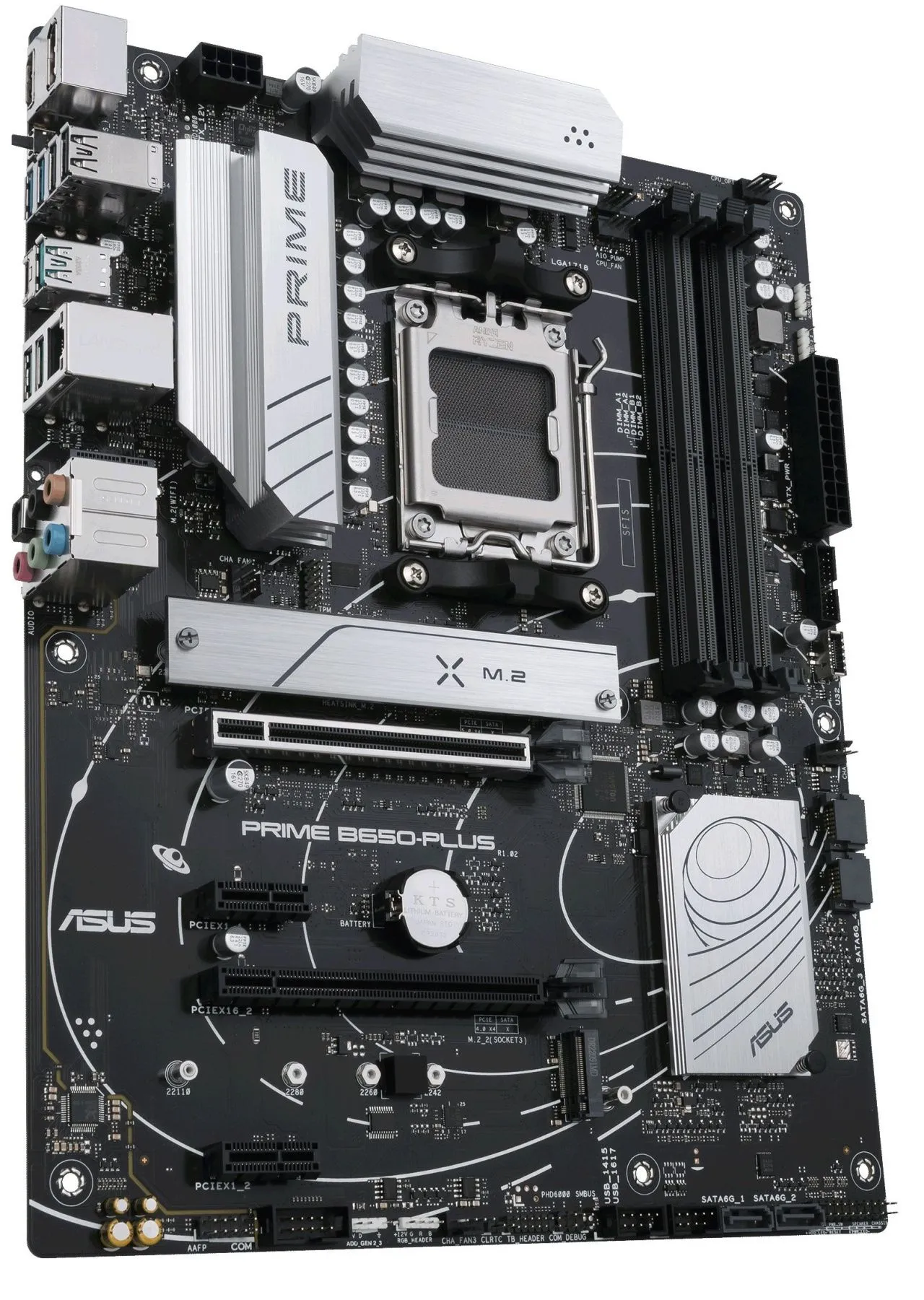 ASUS Материнcька плата PRIME B650-PLUS sAM5 B650 4xDDR5 M.2 HDMI DP ATX