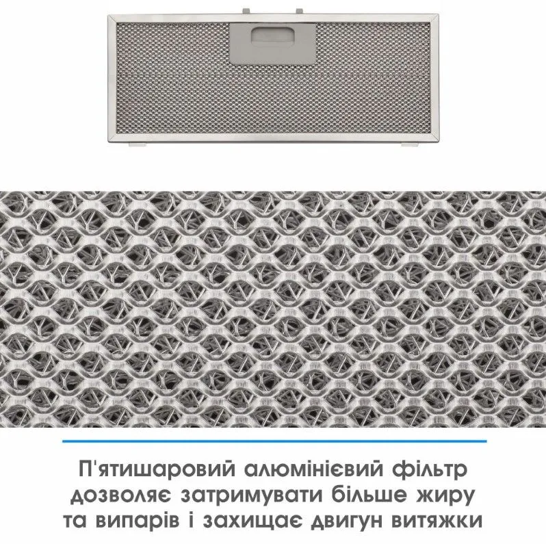 Витяжка Eleyus UNIA 800 LED 52 BL 