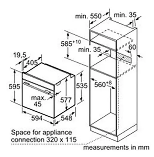 Духова шафа електрична BOSCH HSG7361B1