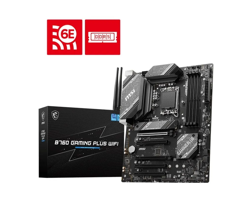 MSI Материнcька плата B760 GAMING PLUS WIFI s1700 B760 4xDDR5 HDMI DP WiFi BT ATX
