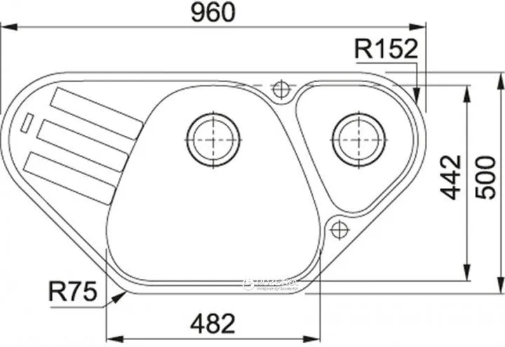 Кухонна мийка граніт FRANKE Antea AZG 661-E (114.0499.223) Онікс