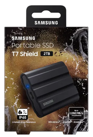 SSD накопичувач Samsung T7 Shield 2TB USB 3.2 Type-C Black (MU-PE2T0S/EU)