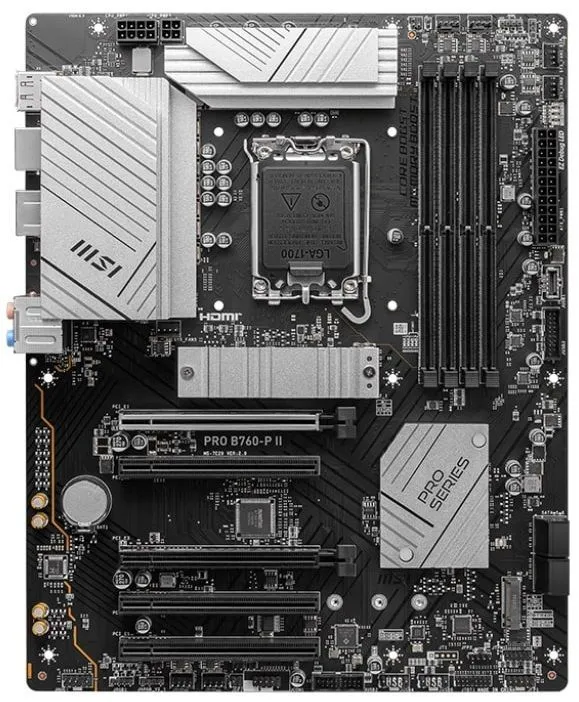 MSI Материнcька плата PRO B760-P II s1700 B760 4xDDR5 HDMI DP ATX