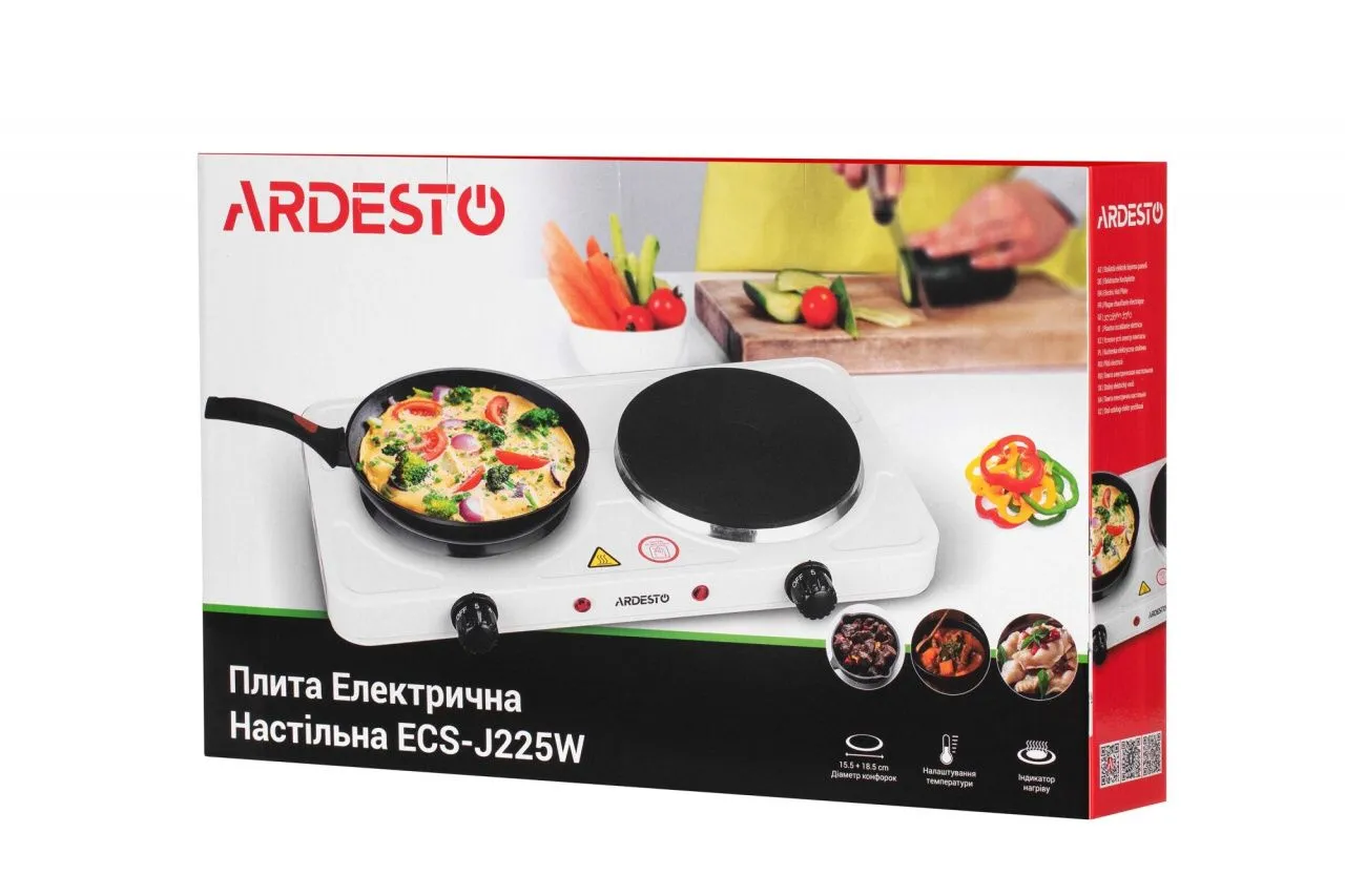 Настільна електроплитка Ardesto ECS-J225W