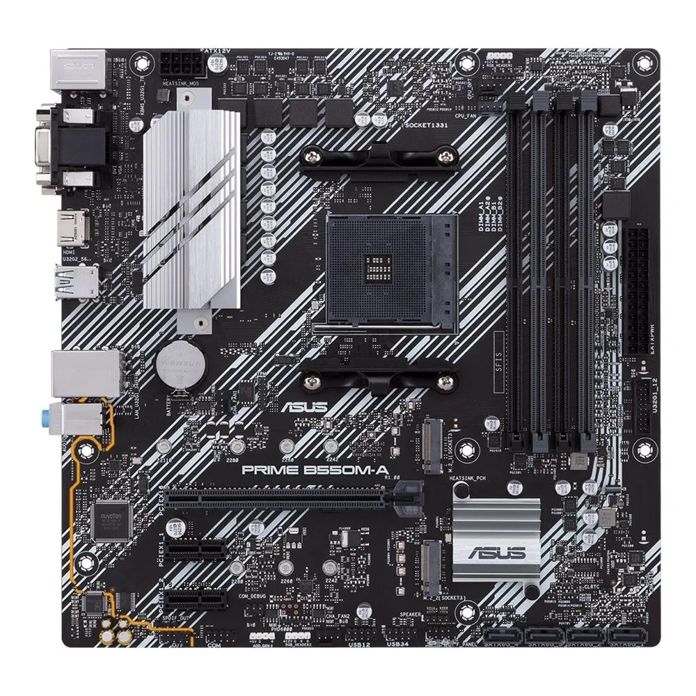 ASUS Материнcька плата PRIME B550M-A/CSM sAM4 B550 4xDDR4 M.2 HDMI DVI D-Sub CSM mATX