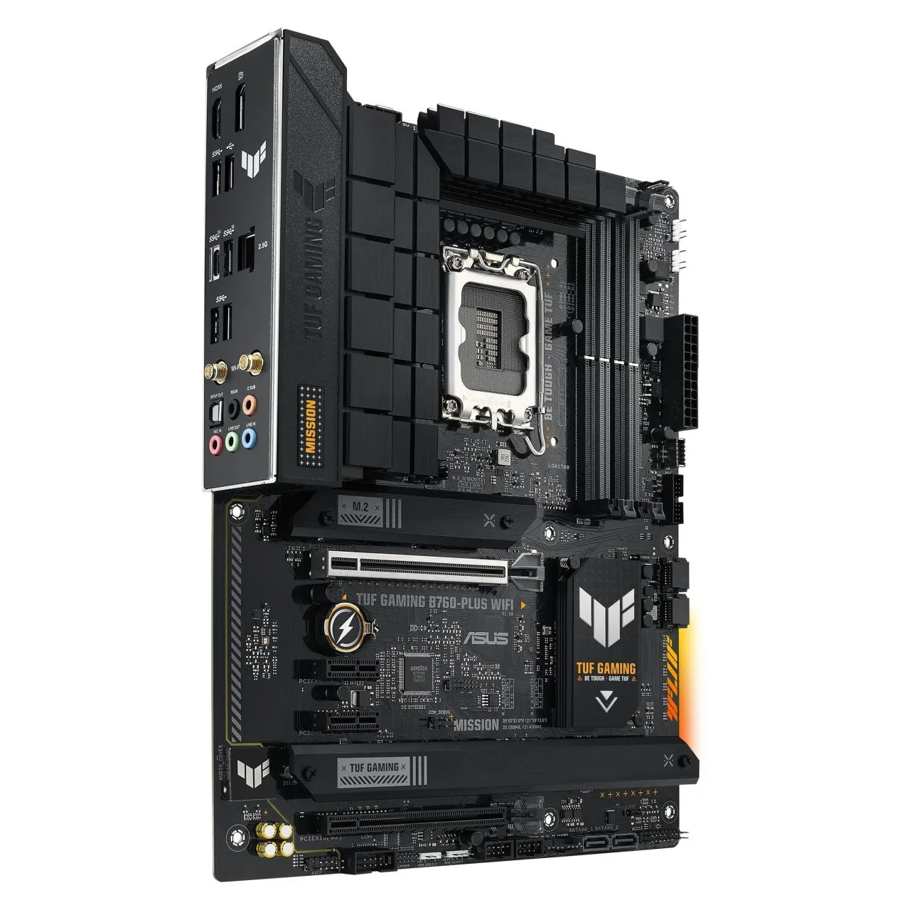 ASUS Материнcька плата TUF GAMING B760-PLUS WIFI s1700 B760 4xDDR5 M.2 HDMI DP Wi-Fi BT ATX
