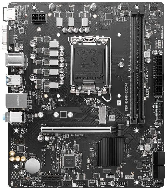 MSI Материнcька плата PRO H610M-E DDR4 s1700 H610 2xDDR4 M.2 HDMI D-Sub mATX