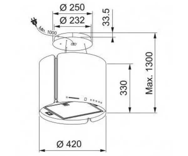 Декоративна витяжка Franke FSMS F42 SS/BK MATT (345.0654.870)