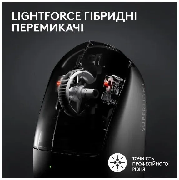 Миша Logitech Pro X Superlight 2 Lightspeed Black (910-006630)