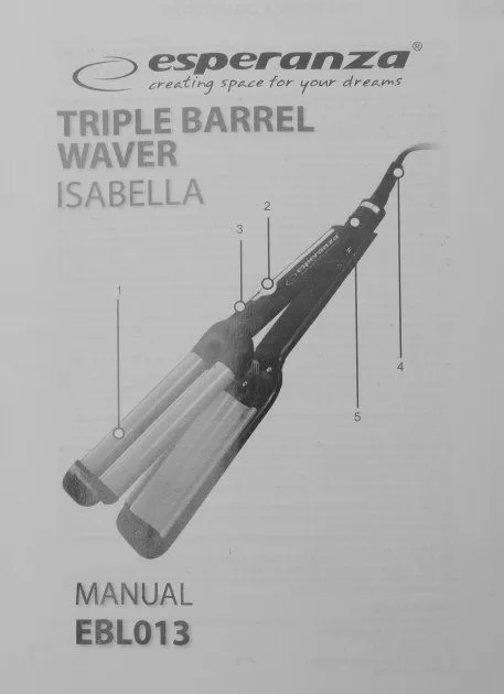 Плойка потрійна Esperanza Hair Curler EBL013