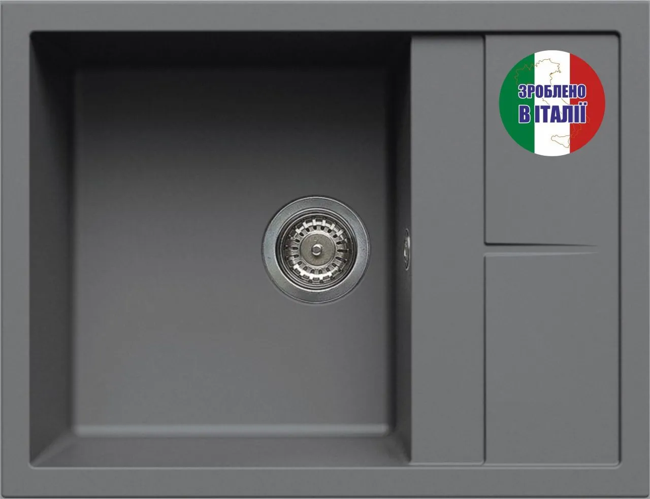 Кухонна мийка граніт ELLECI Unico 125 Titanium 73