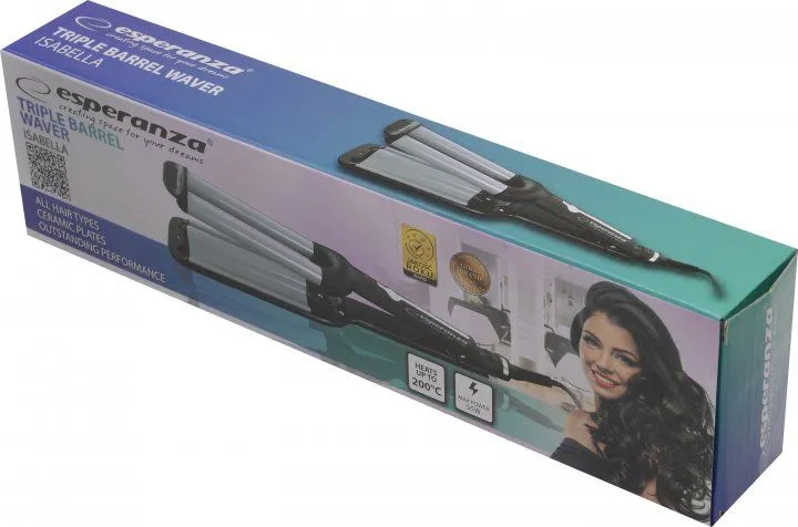 Плойка потрійна Esperanza Hair Curler EBL013