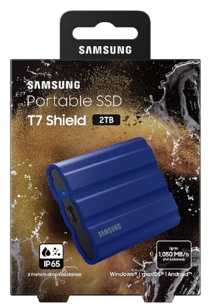 SSD накопичувач Samsung T7 Shield 2TB USB 3.2 Type-C Blue (MU-PE2T0R/EU)