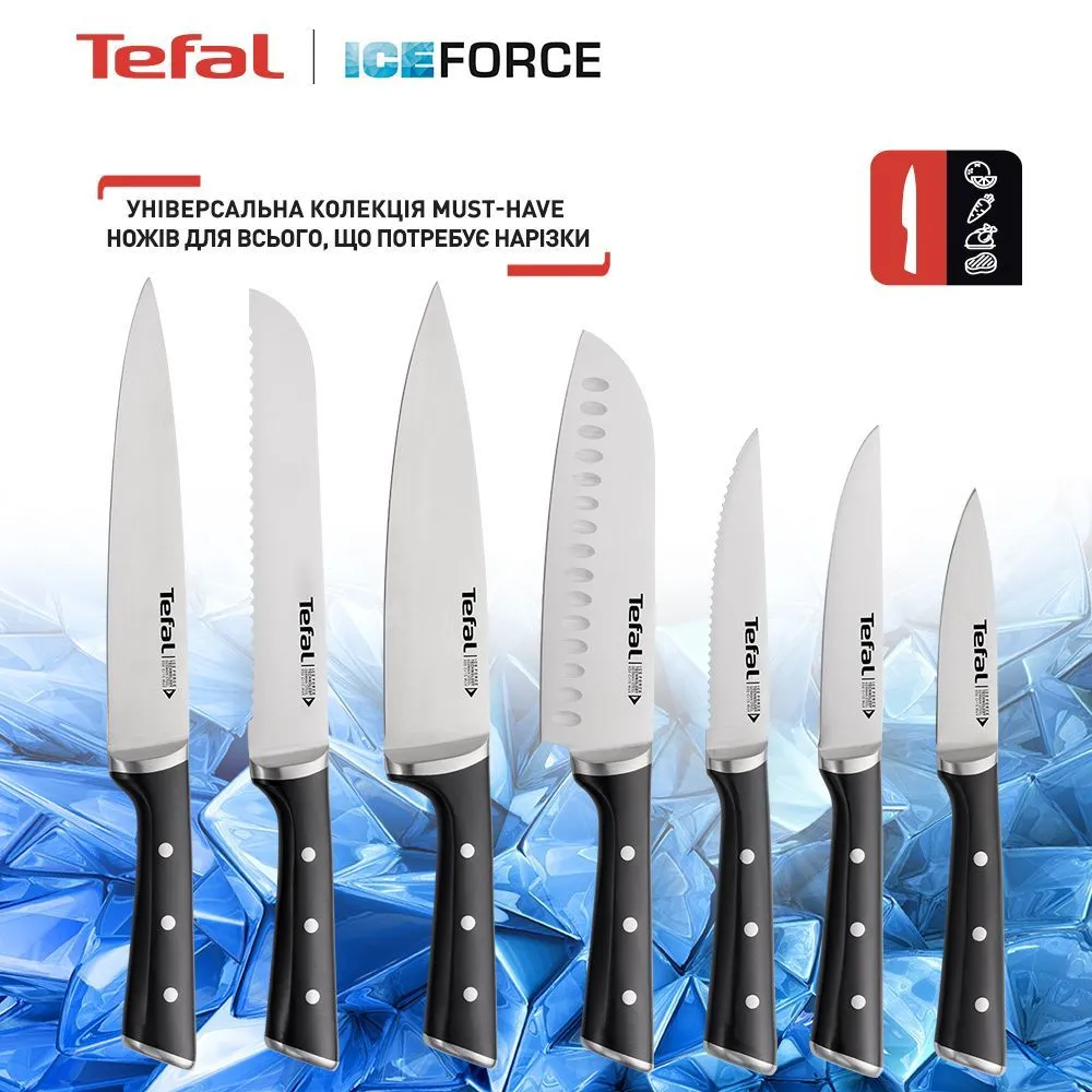 Ніж сантоку Tefal Ice Force 18 см (K2320614)