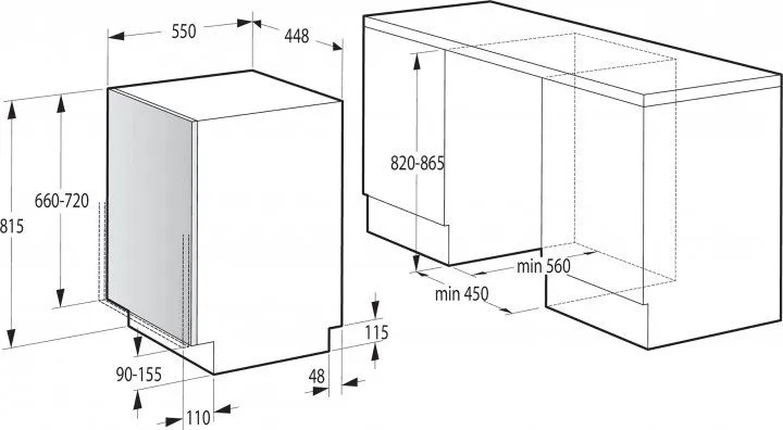 Вбудована посудомийна машина GORENJE GV 520 E15