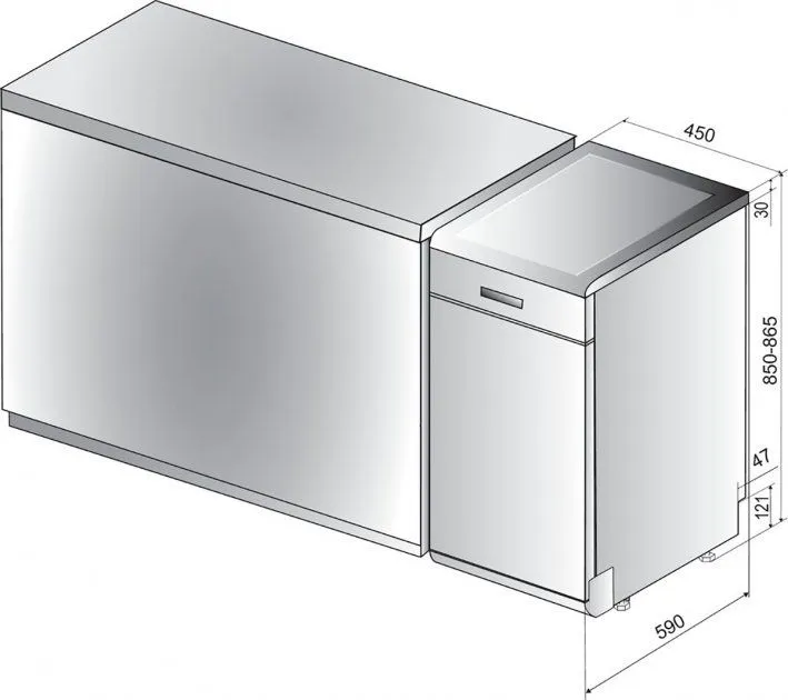 Посудомийна машина WHIRLPOOL WSFO 3O23 PF