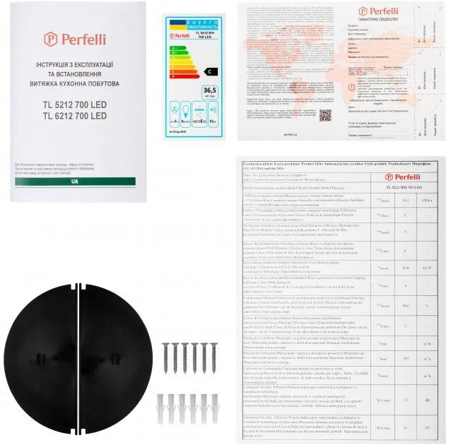 Витяжка Perfelli TL 5212 WH 700 LED