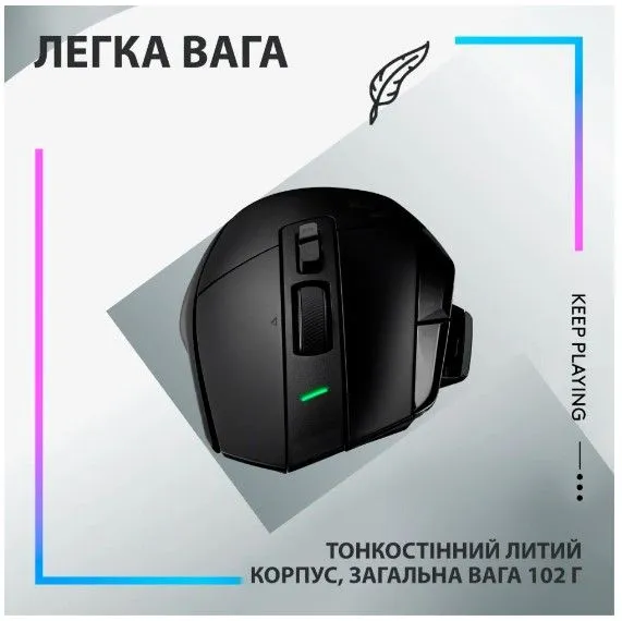 Миша Logitech G502 X LIGHTSPEED Black (910-006180)
