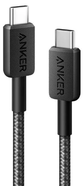 Кабель USB Type-C Anker USB-C to USB-C 0.9m Black (A81F5G11)