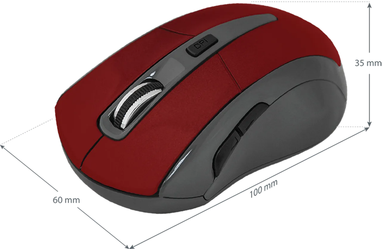Миша Defender Accura MM-965 Wireless Red (52966)