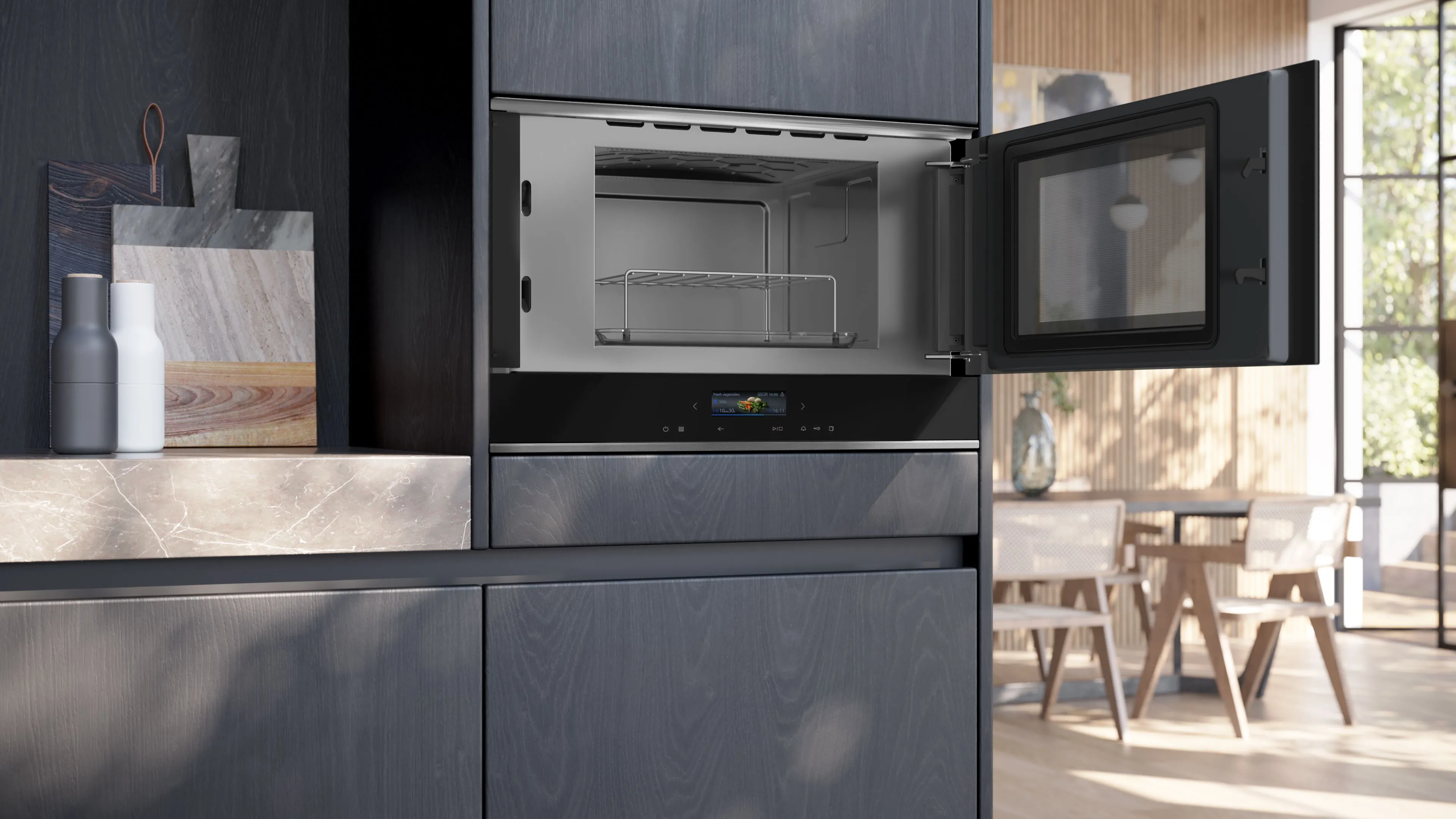 Вбудована мікрохвильова піч Siemens iQ700 BE732R1B1
