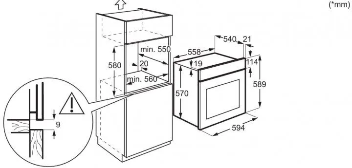 Духова шафа електрична Electrolux EOD5H70BX