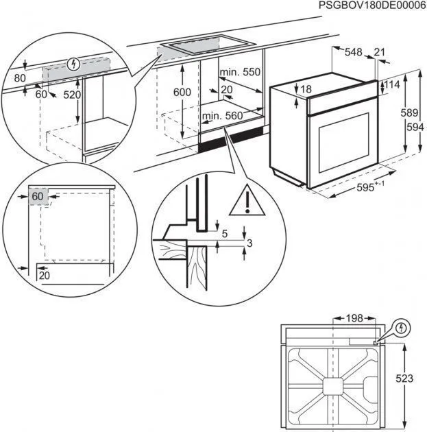 Духова шафа електрична ELECTROLUX OPEB 2520 R