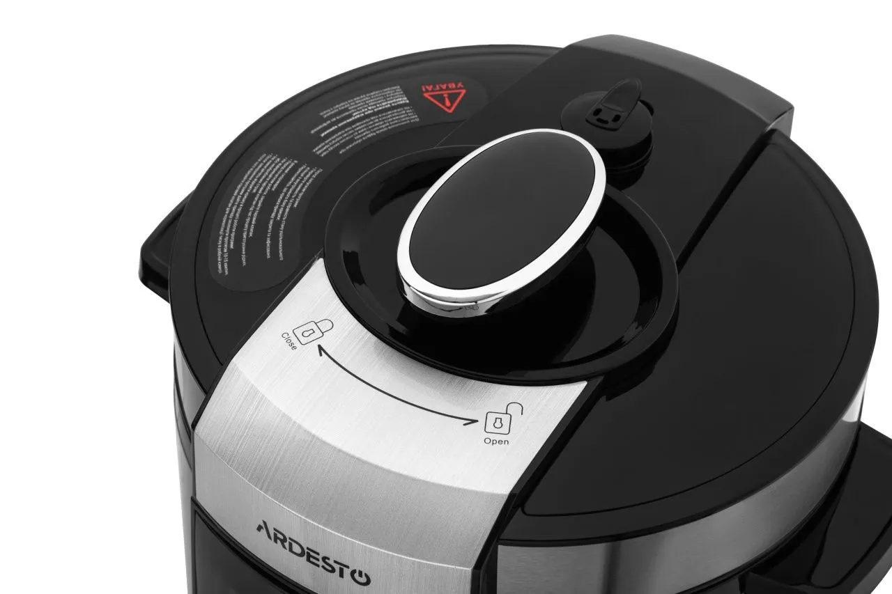 ARDESTO Мультиварка-скороварка MPC-P226, 900Вт, чаша-6л, електр. керування , книга рецептів, нерж. сталь+пластик, срібляста