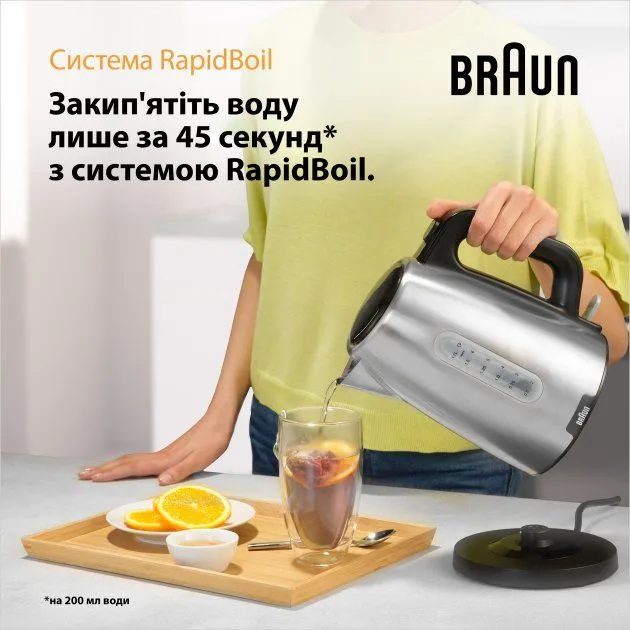 Електрочайник Braun WK 1500 BK PurShine