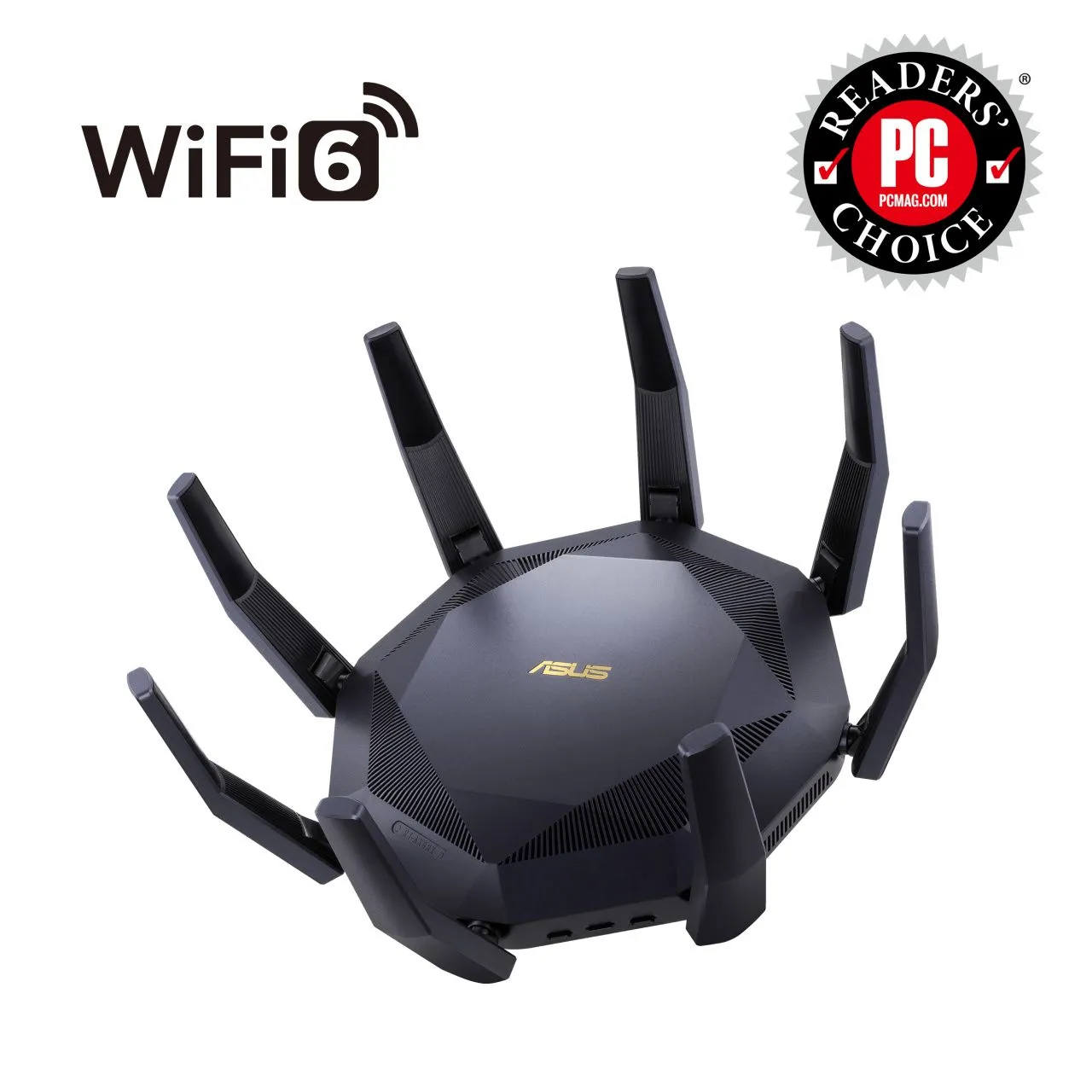 ASUS Маршрутизатор RT-AX89X AX6000 8xGE LAN 1xGE WAN 1x10GE 1xSFP+ 2xUSB3.1 MU-MIMO OFDMA MESH