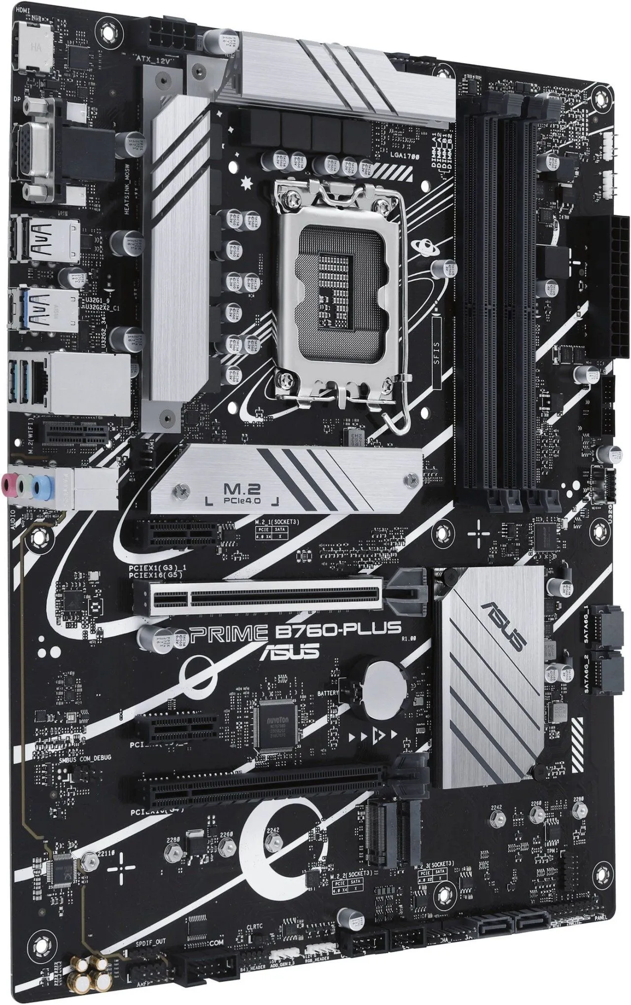 ASUS Материнcька плата PRIME B760-PLUS s1700 B760 4xDDR5 M.2 HDMI D-Sub DP ATX