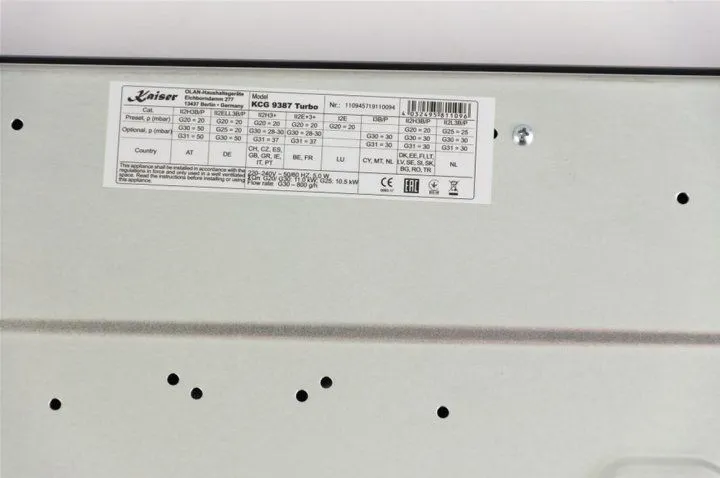 Варочна поверхня газова KAISER KCG 9387 Turbo