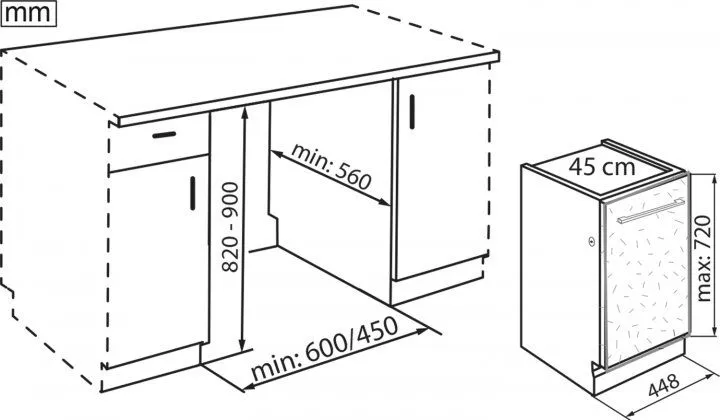 Вбудована посудомийна машина WHIRLPOOL WSIC3M27C