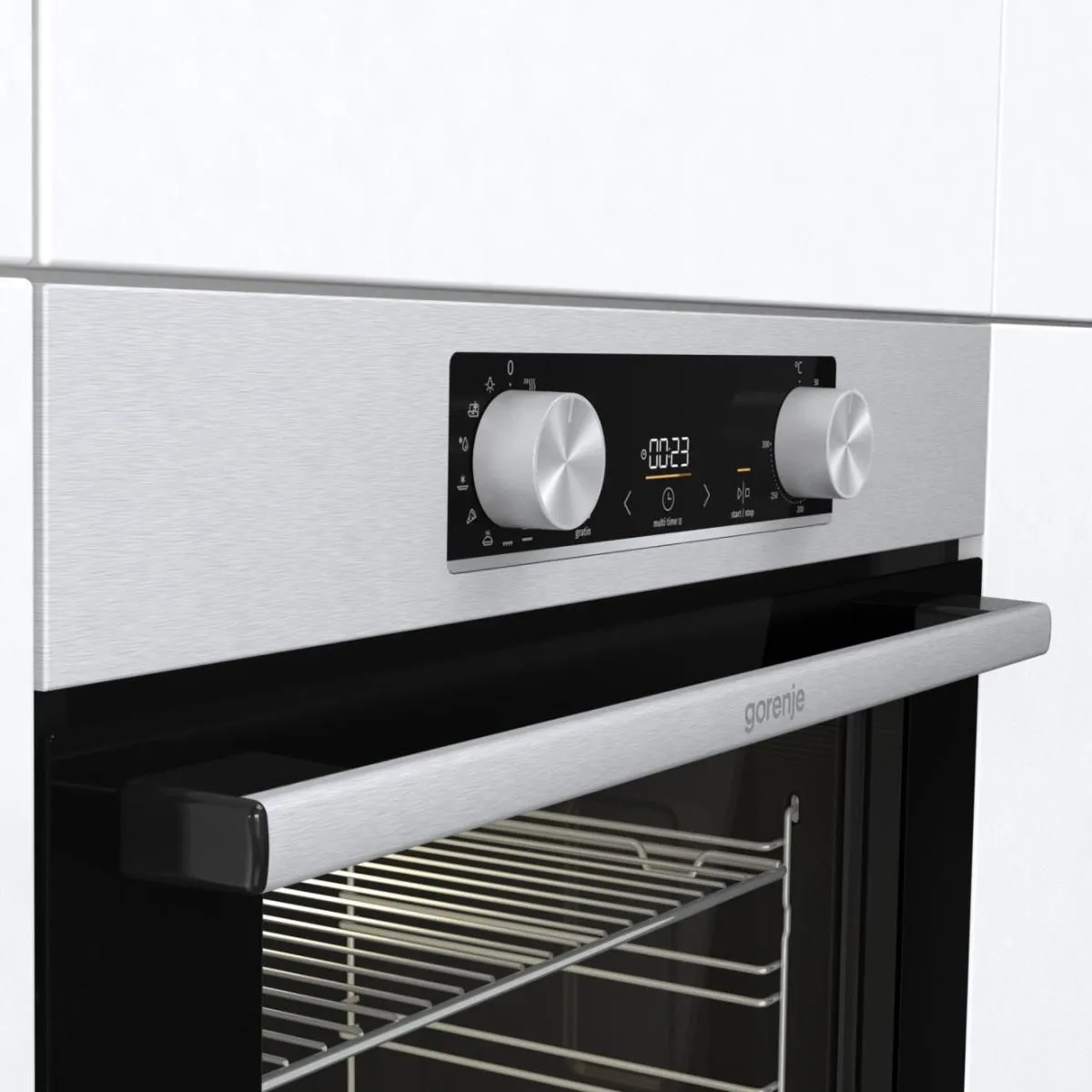 Gorenje Комплект (духовка електрична BO6737E02XK + варильна поверхня газова G642ABX), нерж.