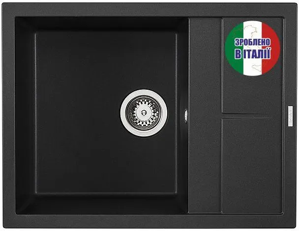 Кухонна мийка граніт ELLECI UNICO 125 NERO 40