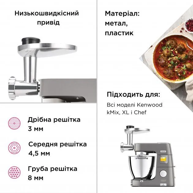 Насадка-м'ясорубка Kenwood KAX950ME